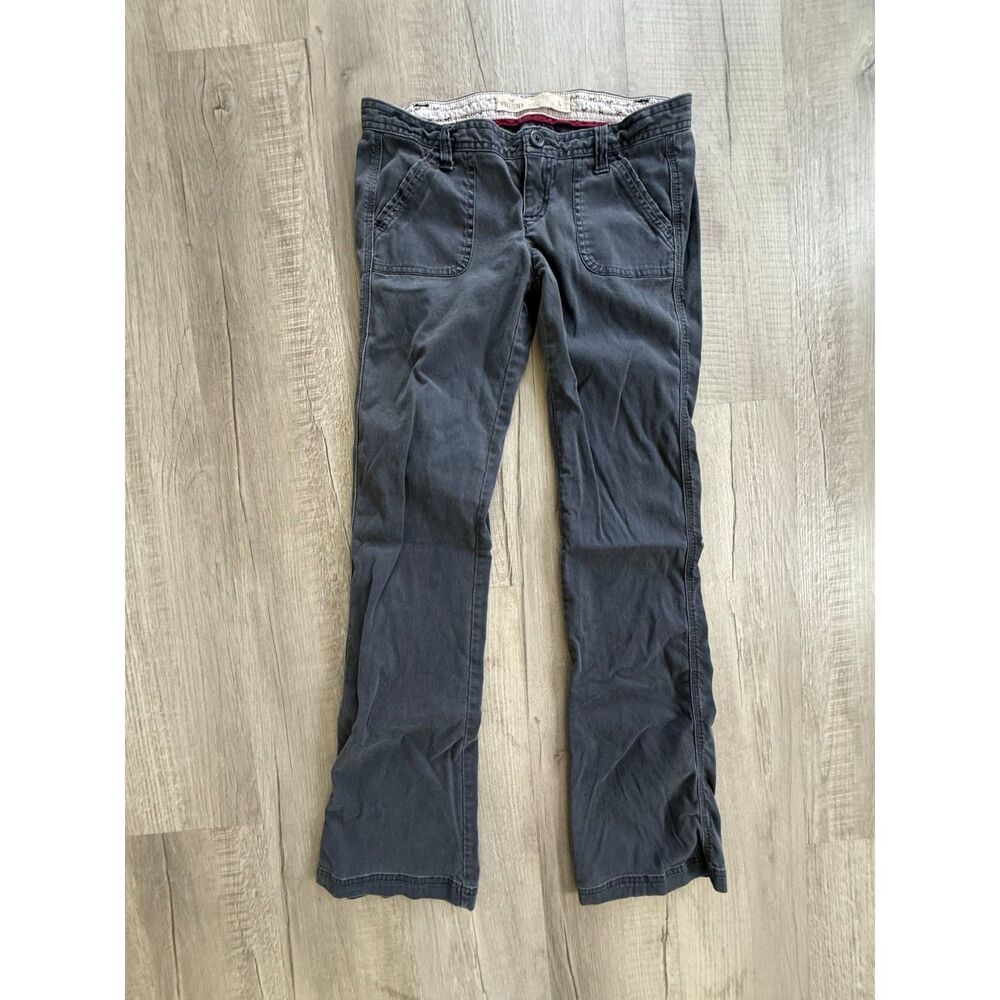 RARE Hollister low rise navy boot cut flare corduroy pants